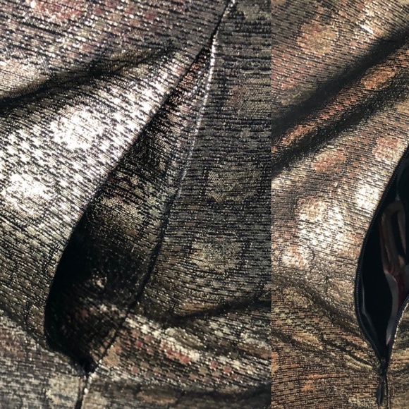 NWOT SEE BY CHLOE GOLD PATTERN LAME DRESS 6 S-M IT 42 GORGEOUS!!!!! - Picture 13 of 13